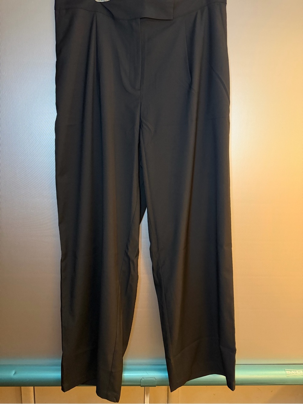 Jaclyn Smith Black Wide-Leg Trousers